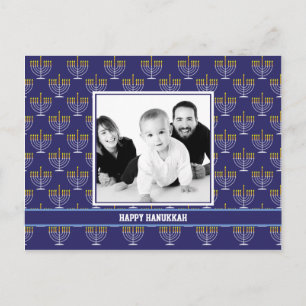 🕎 Happy Hanukkah, eigenes Bild, anpassbar Postkarte
