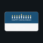 Happy Hanukkah| Einfache und moderne Kerzengrüße Platzkarte<br><div class="desc">Das ist ein einfaches,  minimalistisches und modernes Design der Menorah oder Tempelcandlesticks.</div>