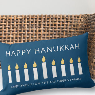 Happy Hanukkah Einfaches und modernes Gruß Lendenkissen