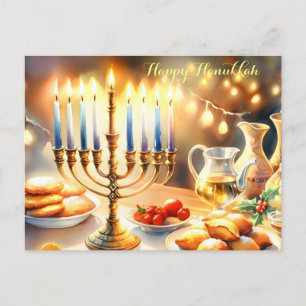 Happy Hanukkah Einladungspostkarte