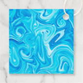 Happy Hanukkah Elegante Marbelized Paint Art Geschenkanhänger (Rückseite)