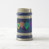 Happy Hanukkah Englisch Hebrew Bierglas (Mittel)