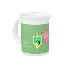 Happy Hanukkah Englisch Hebrew Getränke Pitcher