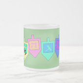 Happy Hanukkah Englisch Hebrew Mattglastasse (Mittel)