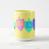 Happy Hanukkah Englisch Hebrew Tasse (Zentrum)
