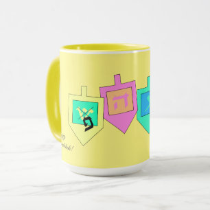 Happy Hanukkah Englisch Hebrew Tasse