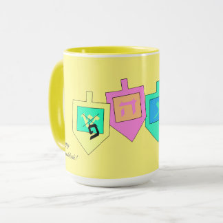 Happy Hanukkah Englisch Hebrew Tasse