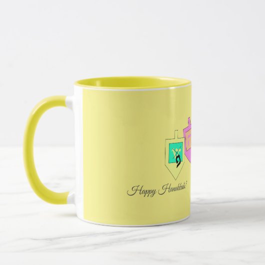 Happy Hanukkah Englisch Hebrew Tasse (Links)