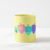Happy Hanukkah Englisch Hebrew Tasse (Zentrum)