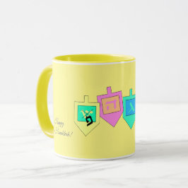 Happy Hanukkah Englisch Hebrew Tasse