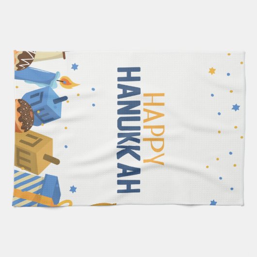 Happy Hanukkah Entertainment Geschirrtuch (Horizontal)