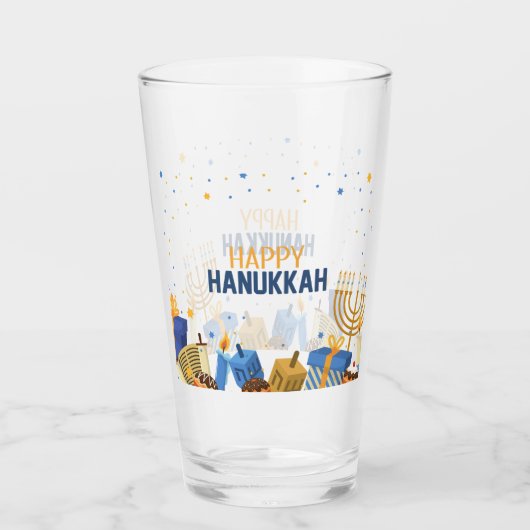 Happy Hanukkah Entertainment Glas (Vorderseite)