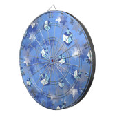 Happy Hanukkah Falling Star und Dreidels Dartscheibe (Vorderseite rechts)