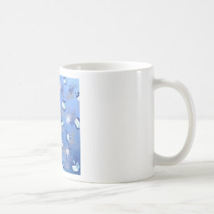 Happy Hanukkah Falling Star und Dreidels Kaffeetasse