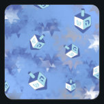 Happy Hanukkah Falling Star und Dreidels Quadratischer Aufkleber<br><div class="desc">Sie sehen die Lee Hiller Design Collection. Bekleidung,  Geschenke & Sammlerstücke Lee Hiller Fotografie oder Digital Art Collection. Sie können ihre Naturfotografie unter http://HikeOurPlanet.com/ ansehen und ihrem Wanderblog im Hot Springs Nationalpark folgen.</div>