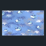 Happy Hanukkah Falling Star und Dreidels Rechteckiger Aufkleber<br><div class="desc">Sie sehen die Lee Hiller Design Collection. Bekleidung,  Geschenke & Sammlerstücke Lee Hiller Fotografie oder Digital Art Collection. Sie können ihre Naturfotografie unter http://HikeOurPlanet.com/ ansehen und ihrem Wanderblog im Hot Springs Nationalpark folgen.</div>