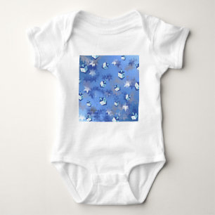 Happy Hanukkah Falling Stars und Dreidels Baby Strampler