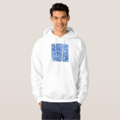 Happy Hanukkah Falling Stars und Dreidels Hoodie (Vorne ganz)