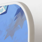 Happy Hanukkah Falling Stars und Dreidels Pickleball Schläger (Linke Seite)