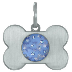 Happy Hanukkah Falling Stars und Dreidels Tiermarke