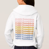 Happy Hanukkah farbenfrohe Typografie Design Hoodie (Rückseite)