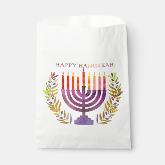 Happy Hanukkah Favor Bag Geschenktütchen (Vorderseite)