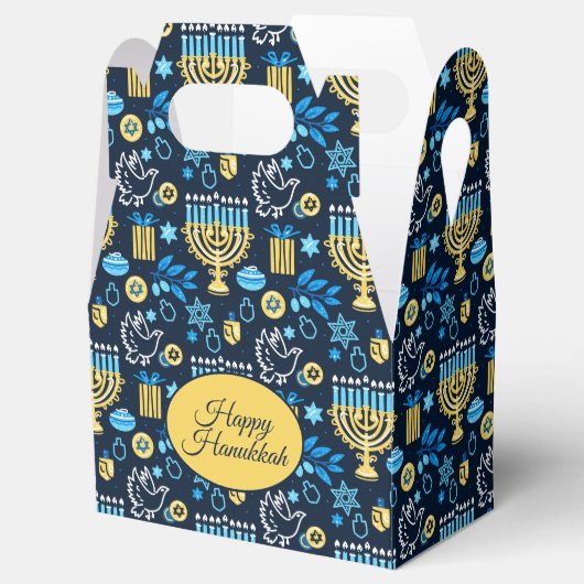 Happy Hanukkah Favor Box Geschenkschachtel (Geöffnet)
