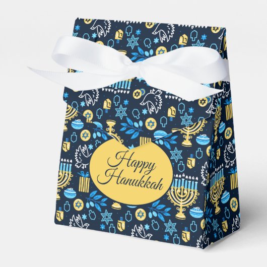 Happy Hanukkah Favor Box Geschenkschachtel (Vorderseite)