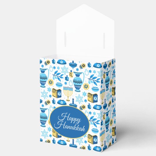 Happy Hanukkah Favor Box Geschenkschachtel (Geöffnet)