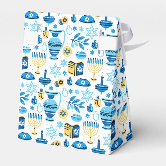 Happy Hanukkah Favor Box Geschenkschachtel (Rückseite)