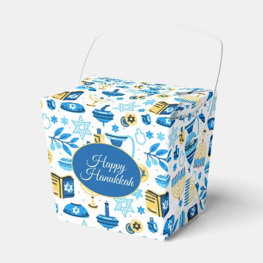 Happy Hanukkah Favor Box Geschenkschachtel (Vorderseite)
