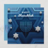 Happy Hanukkah Feiertagskarte (Vorne/Hinten)