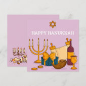 Happy Hanukkah Feiertagskarte (Vorne/Hinten)