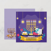 Happy Hanukkah Feiertagskarte (Vorne/Hinten)