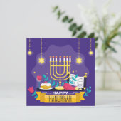 Happy Hanukkah Feiertagskarte (Stehend Vorderseite)