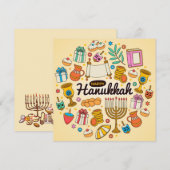 Happy Hanukkah Feiertagskarte (Vorne/Hinten)