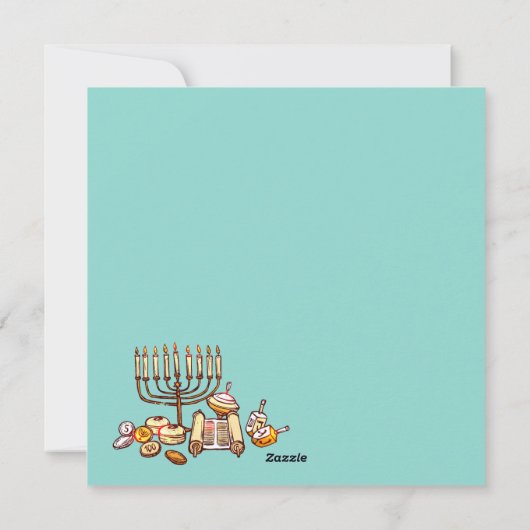 Happy Hanukkah Feiertagskarte (Rückseite)