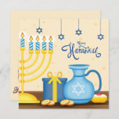 Happy Hanukkah Feiertagskarte (Vorne/Hinten)