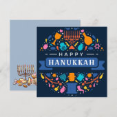 Happy Hanukkah Feiertagskarte (Vorne/Hinten)