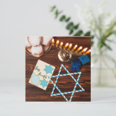 Happy Hanukkah Feiertagskarte (Stehend Vorderseite)