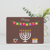 Happy Hanukkah Feiertagskarte (Stehend Vorderseite)
