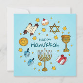 Happy Hanukkah Feiertagskarte (Vorderseite)