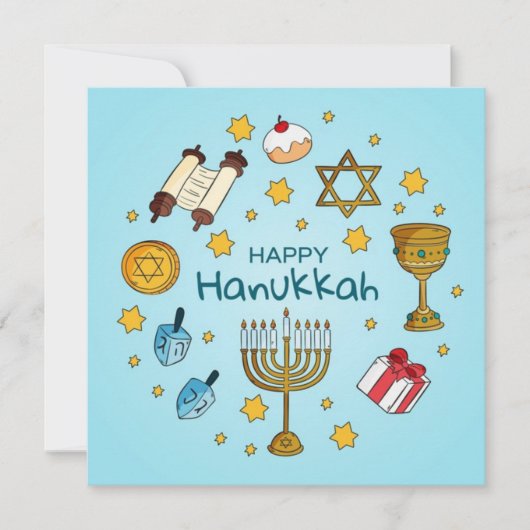 Happy Hanukkah Feiertagskarte (Vorderseite)
