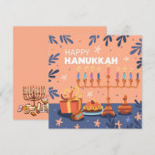 Happy Hanukkah Feiertagskarte (Vorne/Hinten)