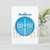 Happy Hanukkah Feiertagskarte (Stehend Vorderseite)