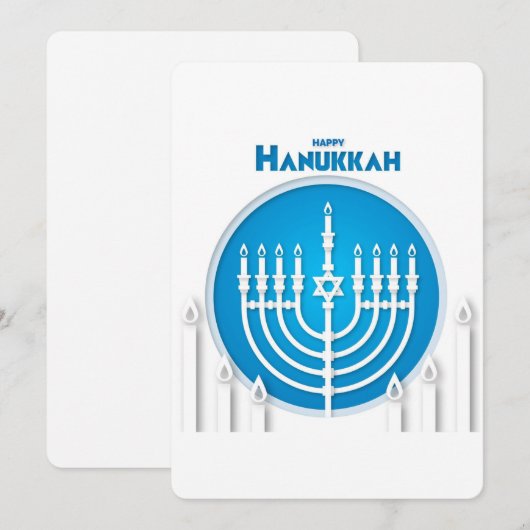 Happy Hanukkah Feiertagskarte (Vorne/Hinten)