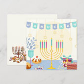 Happy Hanukkah Feiertagskarte (Vorne/Hinten)