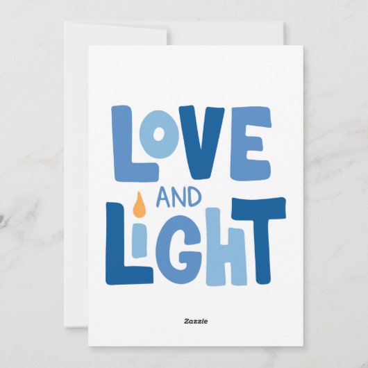 Happy Hanukkah Feiertagskarte (Rückseite)