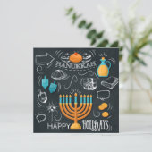 Happy Hanukkah Feiertagskarte (Stehend Vorderseite)