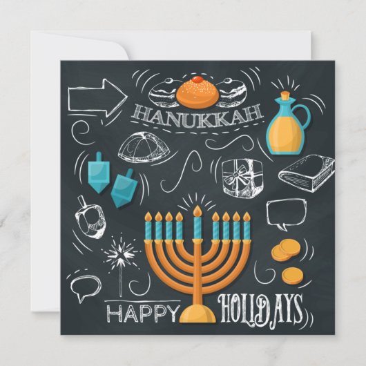 Happy Hanukkah Feiertagskarte (Vorderseite)